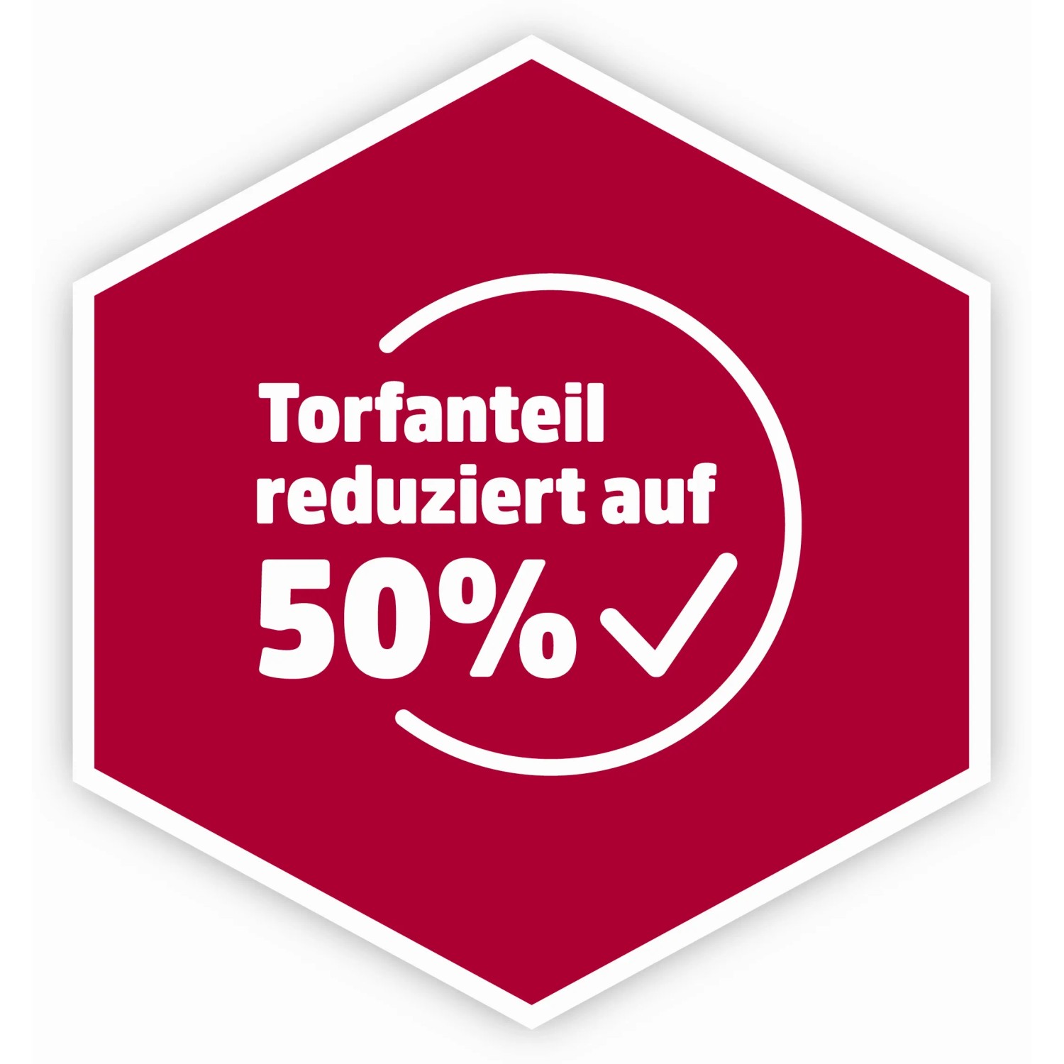 Symbol: Traumgartenerde mit 50% reduziertem Torfanteil.
