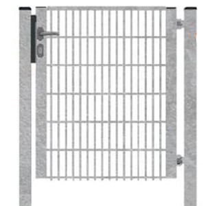 Gartentor für Doppelstabmattenzaun, Halb-Rahmen, verzinkt, 92x80 cm.