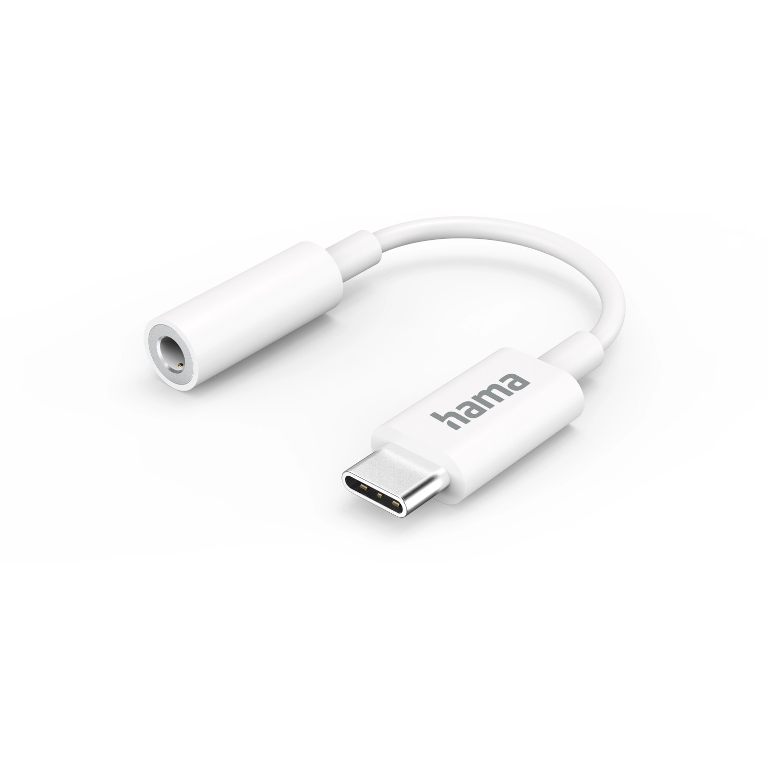 Hama Aux-Adapter USB-C - 3,5-mm-Klinke-Buchse Weiß