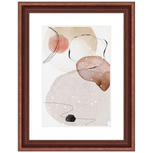 Bilderrahmen H390, braun, 30x40 cm, Landhausstil. Holzrahmen mit Glas für Fotos und Bilder.