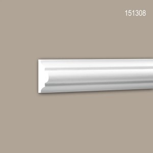 Weiße PROFHOME Wand- und Friesleiste (4,1x2 cm) im 24er Set (48 m) für Innen- und Außenbereich.