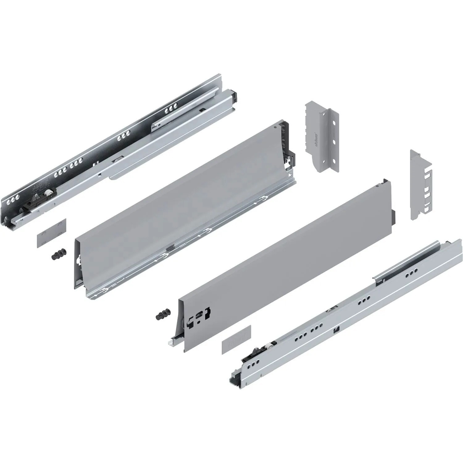 Blum Tandembox antaro K Vollauszug Blumotion 550 mm 65 kg Grau 1 Paar