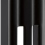Schwarze Metall-Wandschiene, 2-reihig, 200 cm für Regalsysteme.