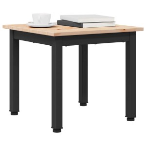 vidaXL Couchtisch Natur 40 x 40 x 36 cm Massives Kiefernholz 892753