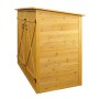 Braune MCW Fahrradgarage/Geräteschuppen aus Holz mit abschließbaren Türen, 152x184x98cm.