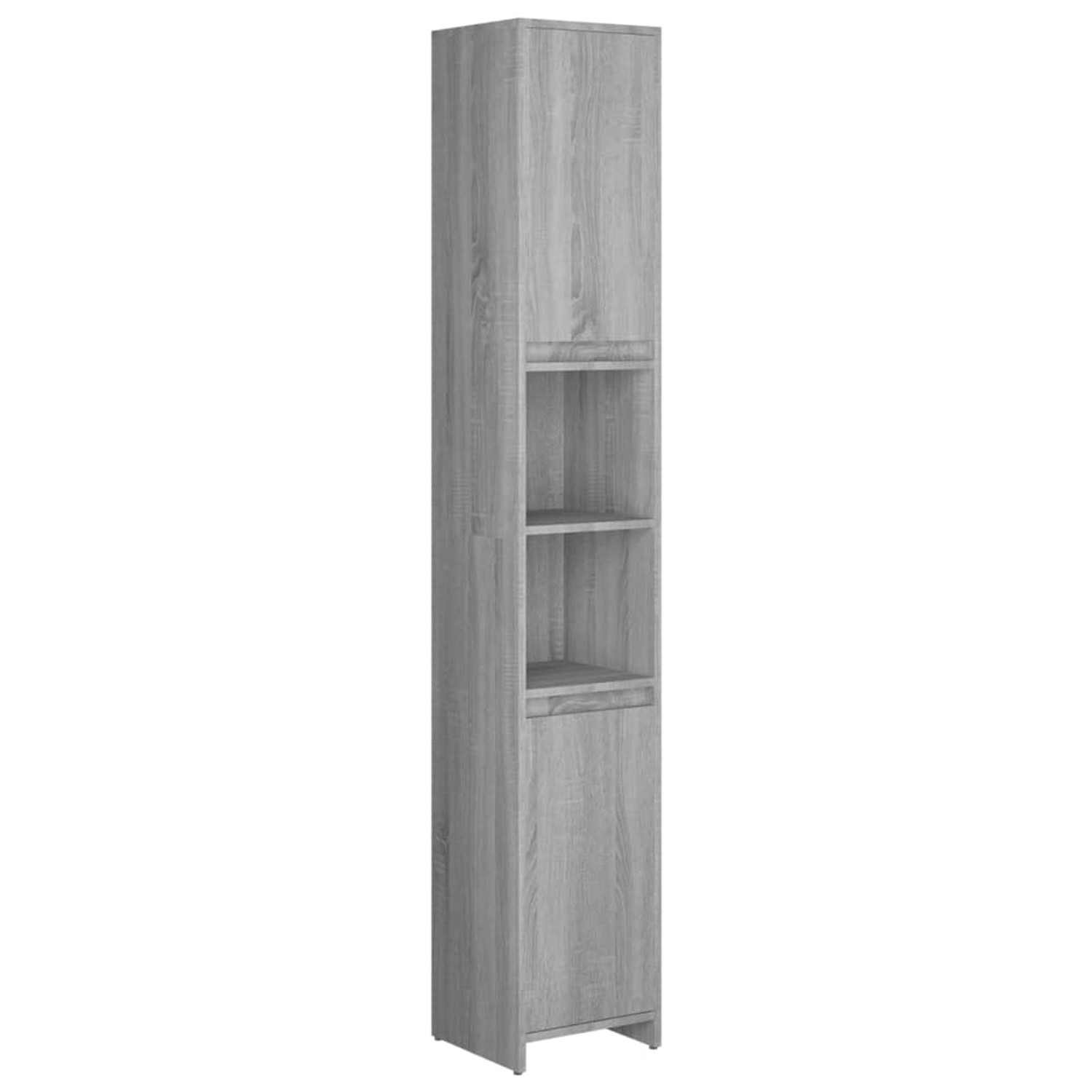 vidaXL Badezimmerschrank Grau Sonoma 30x30x183,5 cm Holzwerkstoff Modell 1