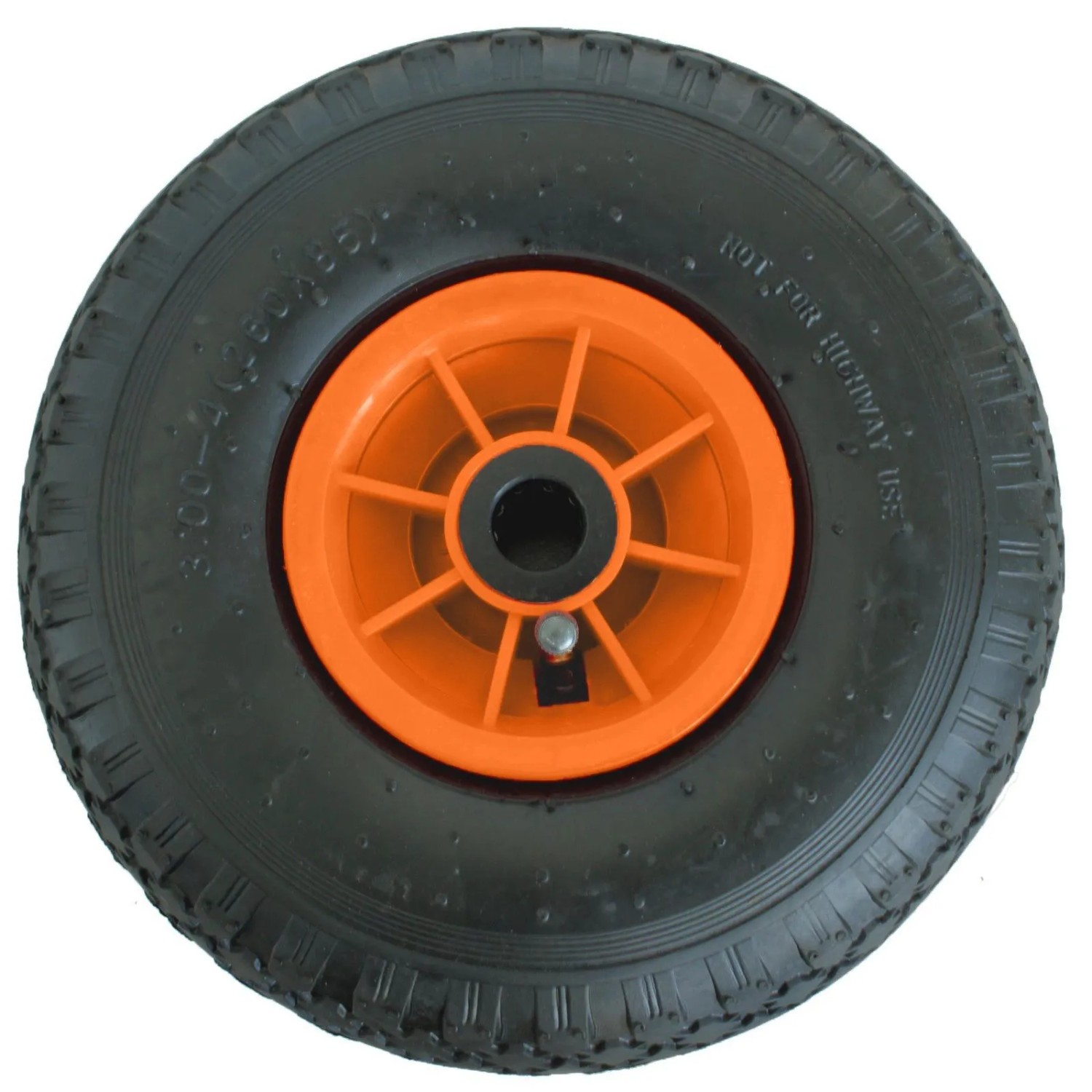 TRUTZHOLM Sackkarrenrad Luftrad 260x85mm 3.00-4 Achlänge 75mm 4PR Nadellager Orange