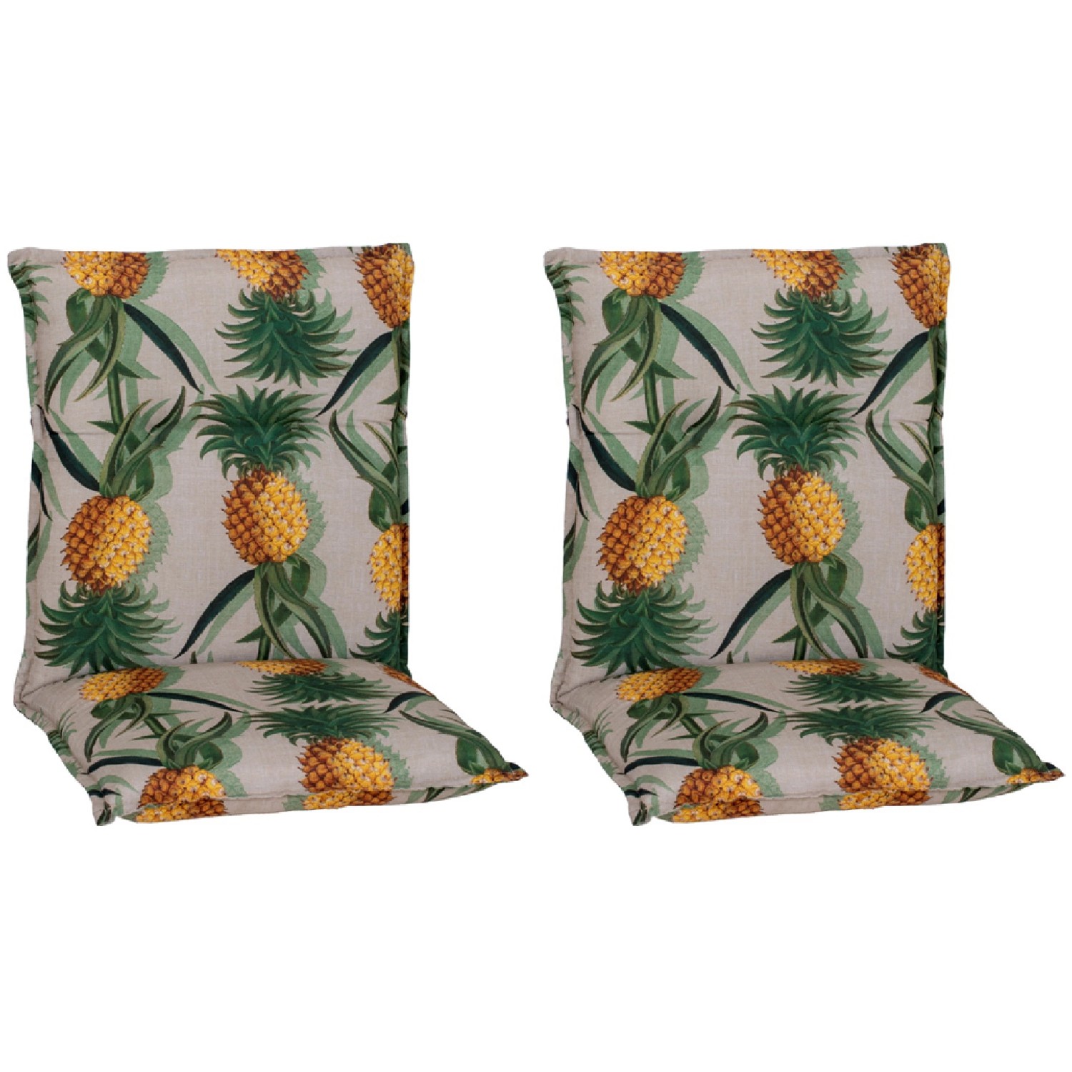 Beo Sitzauflage Niedriglehner Treffelstein 2er-Set Ananas Motiv günstig online kaufen