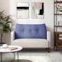 Jeansblaues vidaXL Rückenkissen aus Stoff, 100x50 cm, mit Knöpfen, auf hellem Sofa.