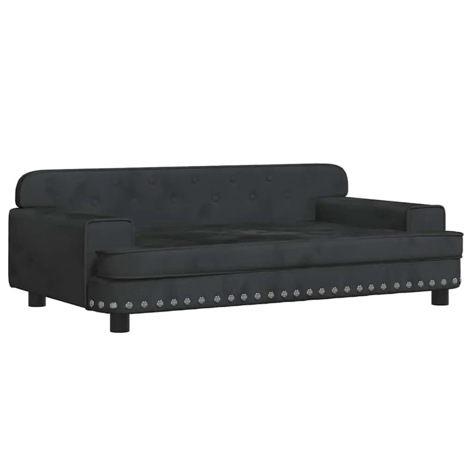 vidaXL Hundebett Schwarz 90x53x30 cm Samt 171872