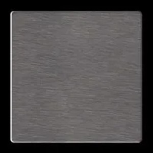 Quadratische, gebürstete Edelstahl Mosaikfliese in Grau.