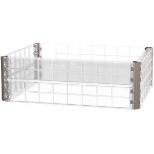 Garantia Wachstumsmodul Ergo Quadro S für Hochbeet-Systeme, transparent, 60x60x25 cm.