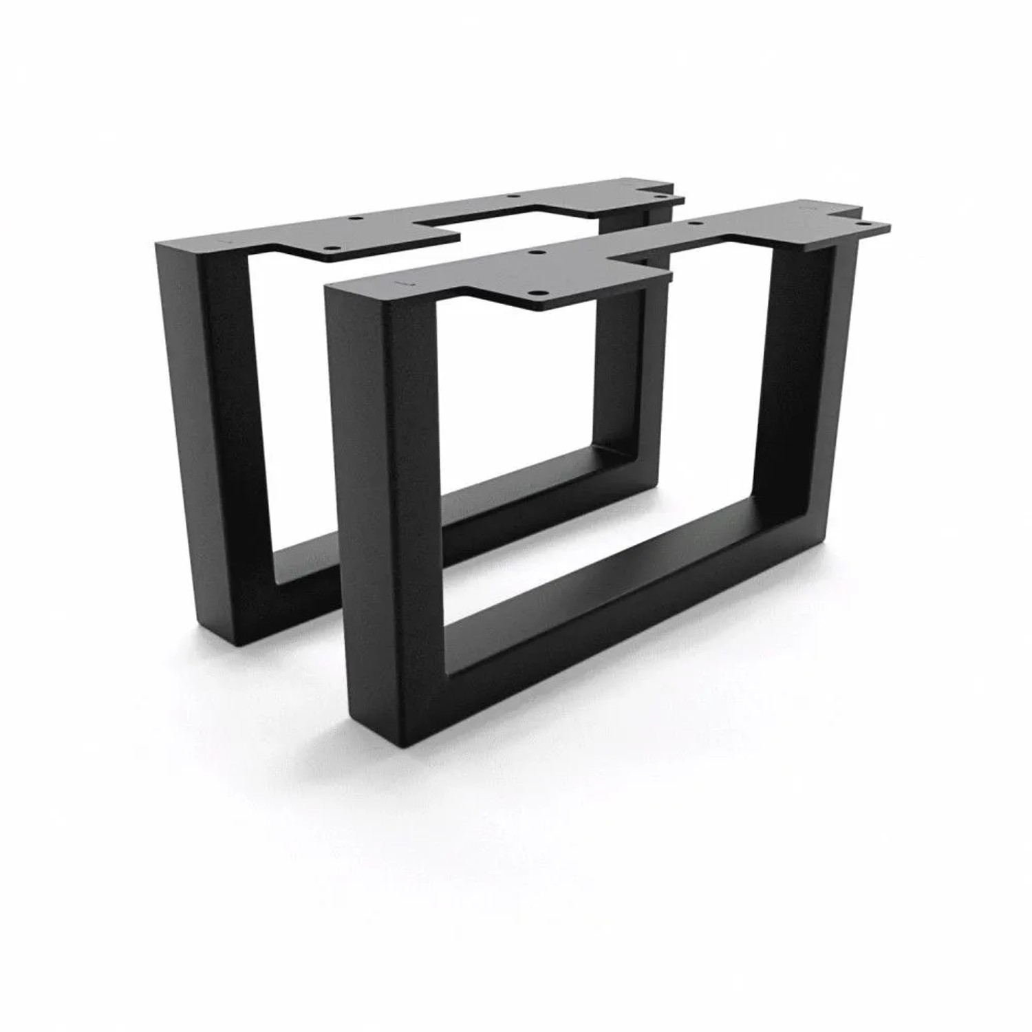 HEVVA Möbelfüße GRAZ 15 cm Hoch 25 cm Tief 2er Set Schwarz