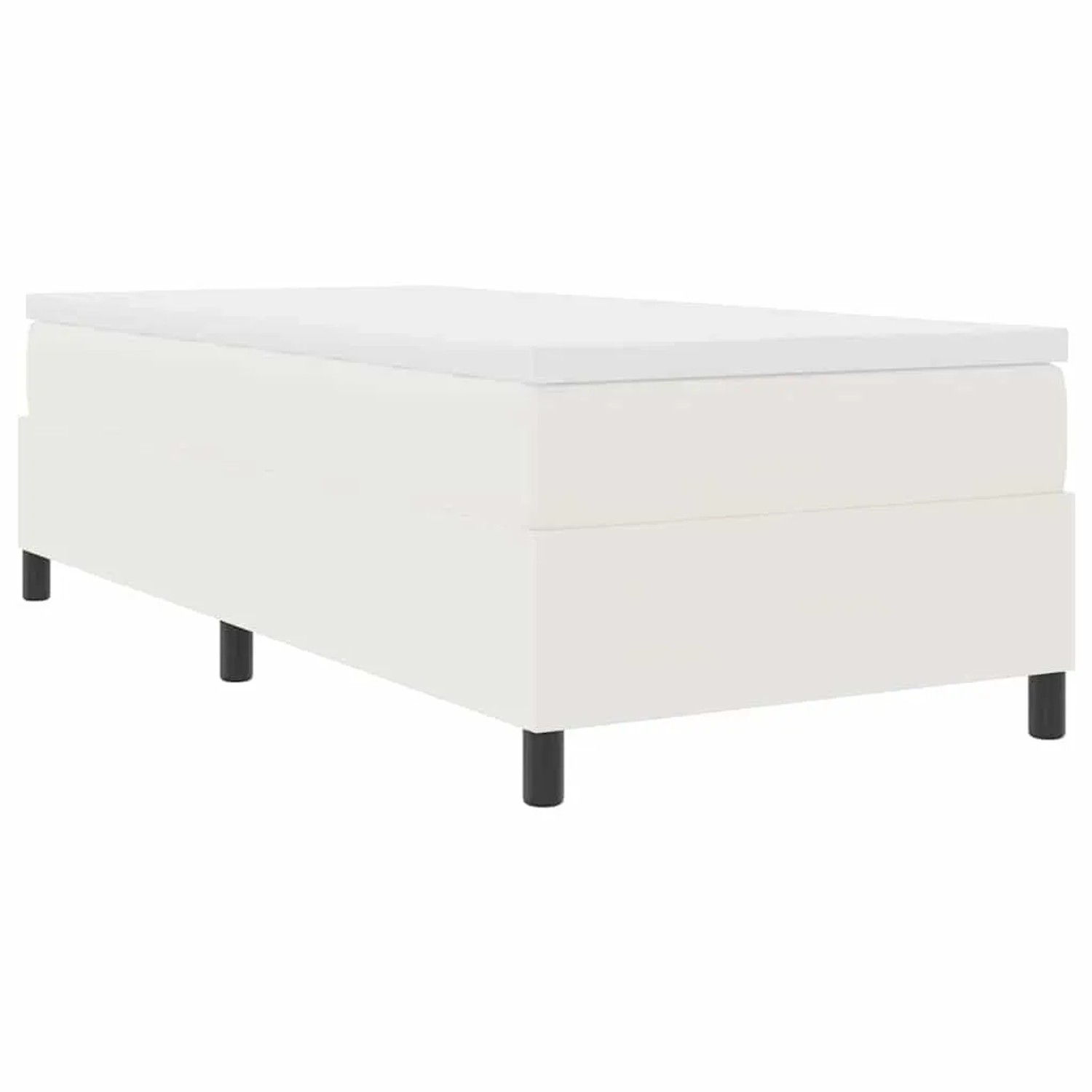 vidaXL Boxspringbett Creme und Weiß 80 x 200 cm Cordstoff 3337434