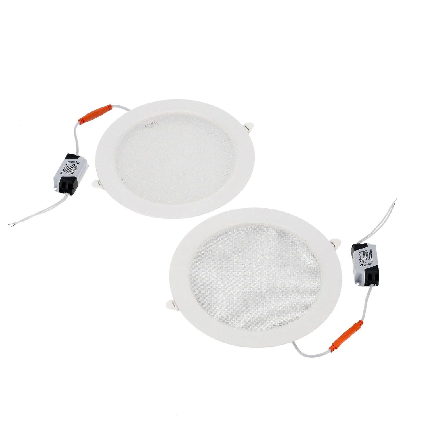 HOROZ Einbaustrahler LED 18 W 1.800,m 2700 K Rund Weiß Ultra Flach Downlight AURA 2er Set