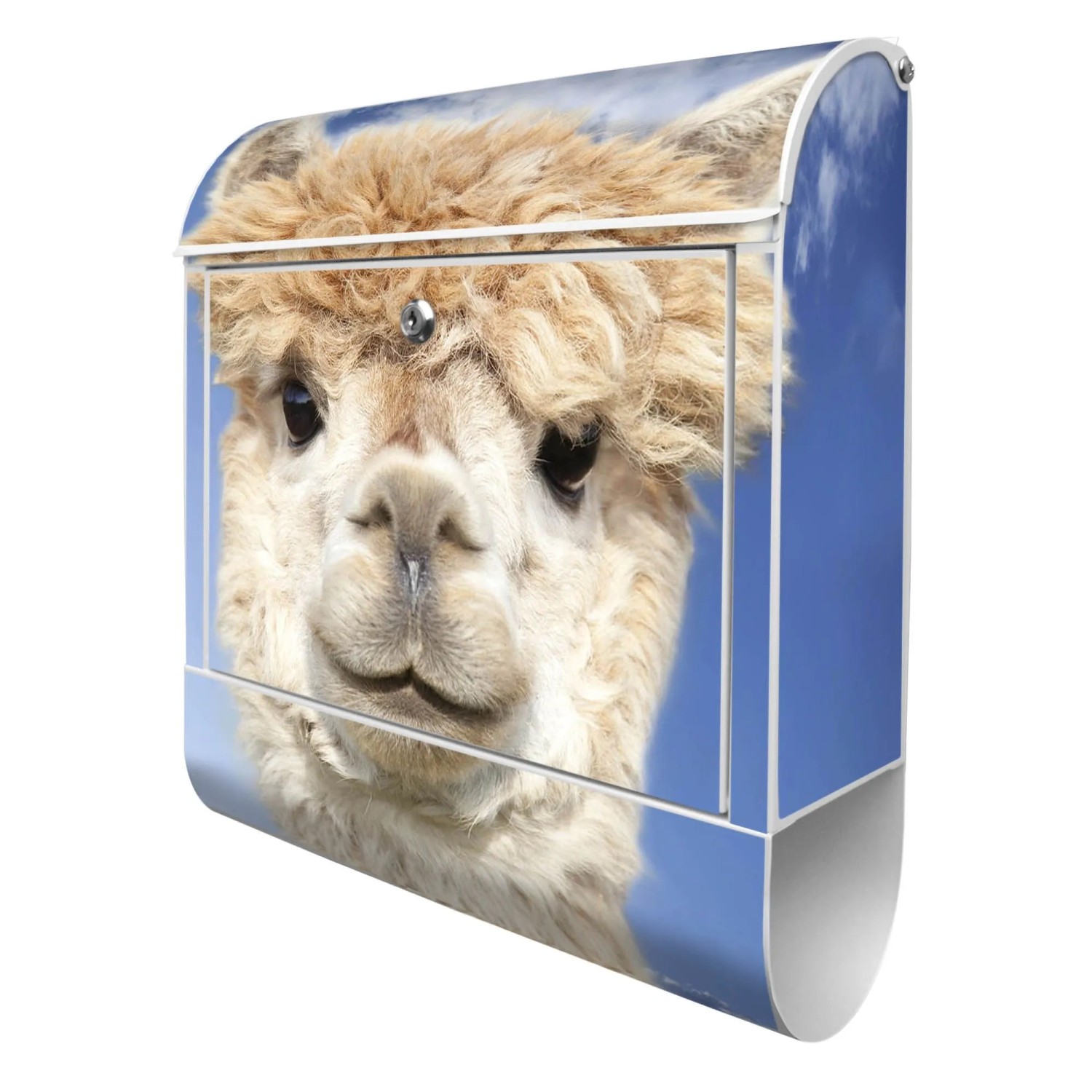 Banjado Design Briefkasten Weiß Pulverbeschichtet 39x47x14cm 2 Schlüssel Mi günstig online kaufen