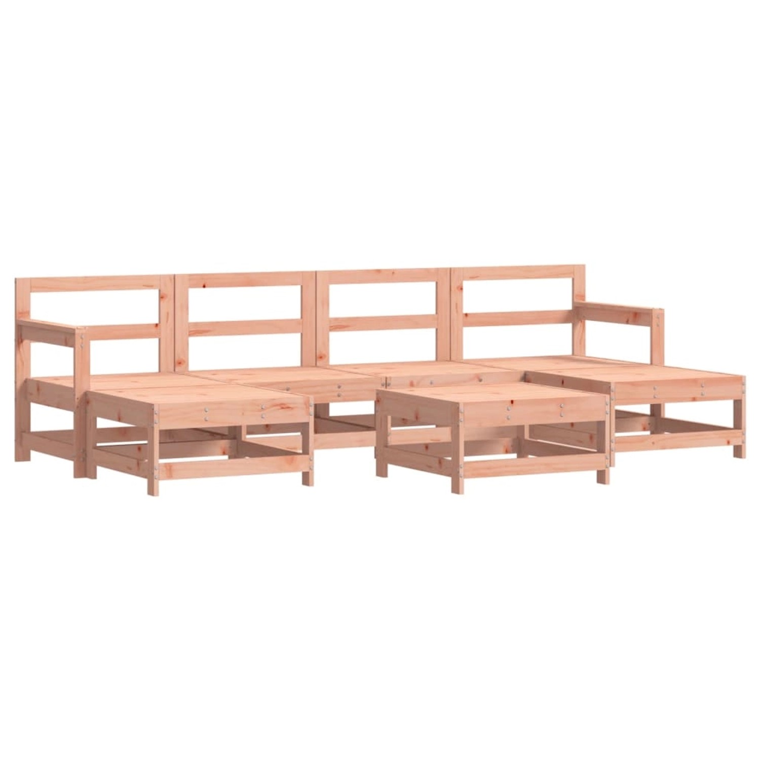 vidaXL 7-Tlg Garten-Lounge-Set Massivholz Douglasie 3186380