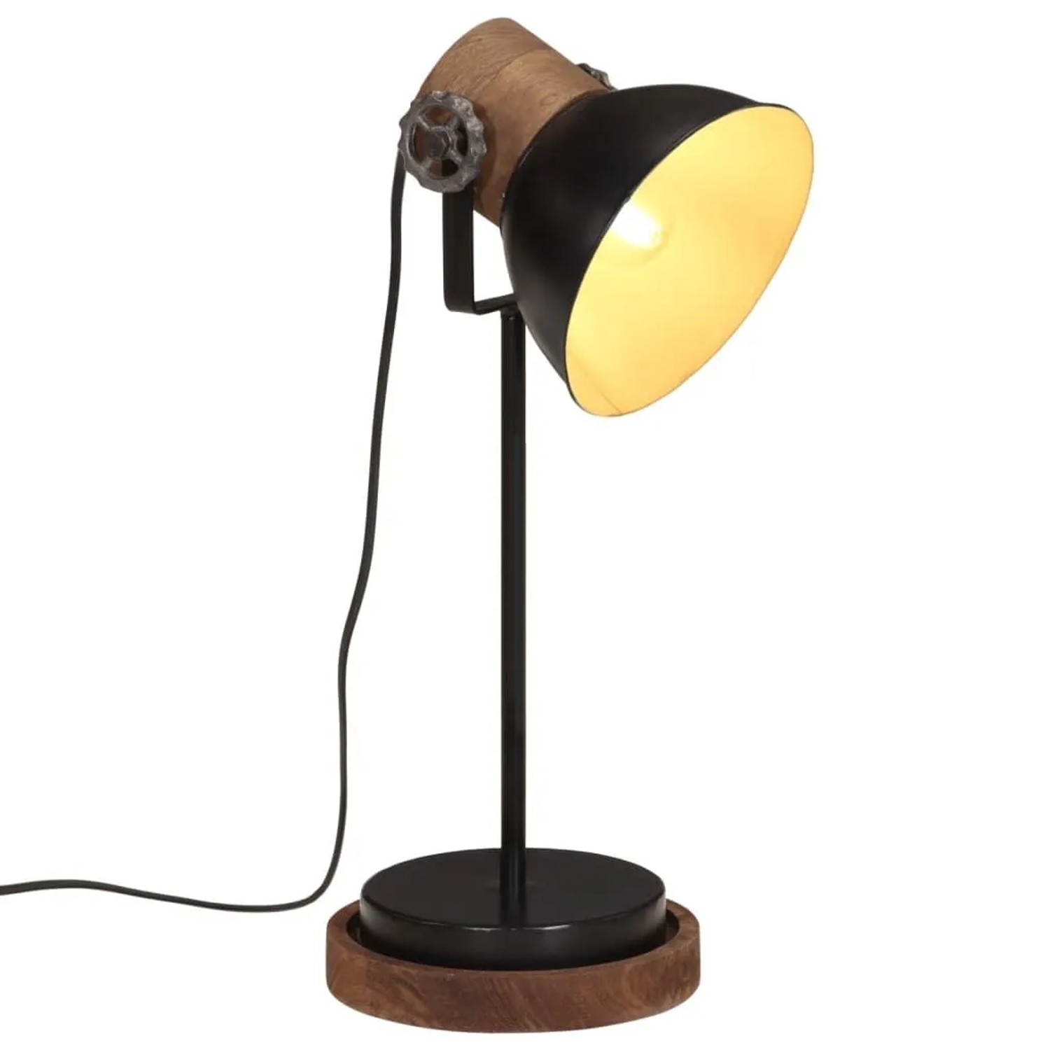 vidaXL Schreibtischlampe 25 W Schwarz 17x17x50 cm E27 371944