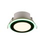 Schwarzer, matter Trio LED Einbaustrahler Argus, 8,2 cm Durchmesser, mit RGBW-Farbwechsler.