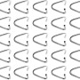 25er Set C-Verbindungsklammern (20 mm) aus Aluzink-Stahldraht zur Gabionen-Befestigung.