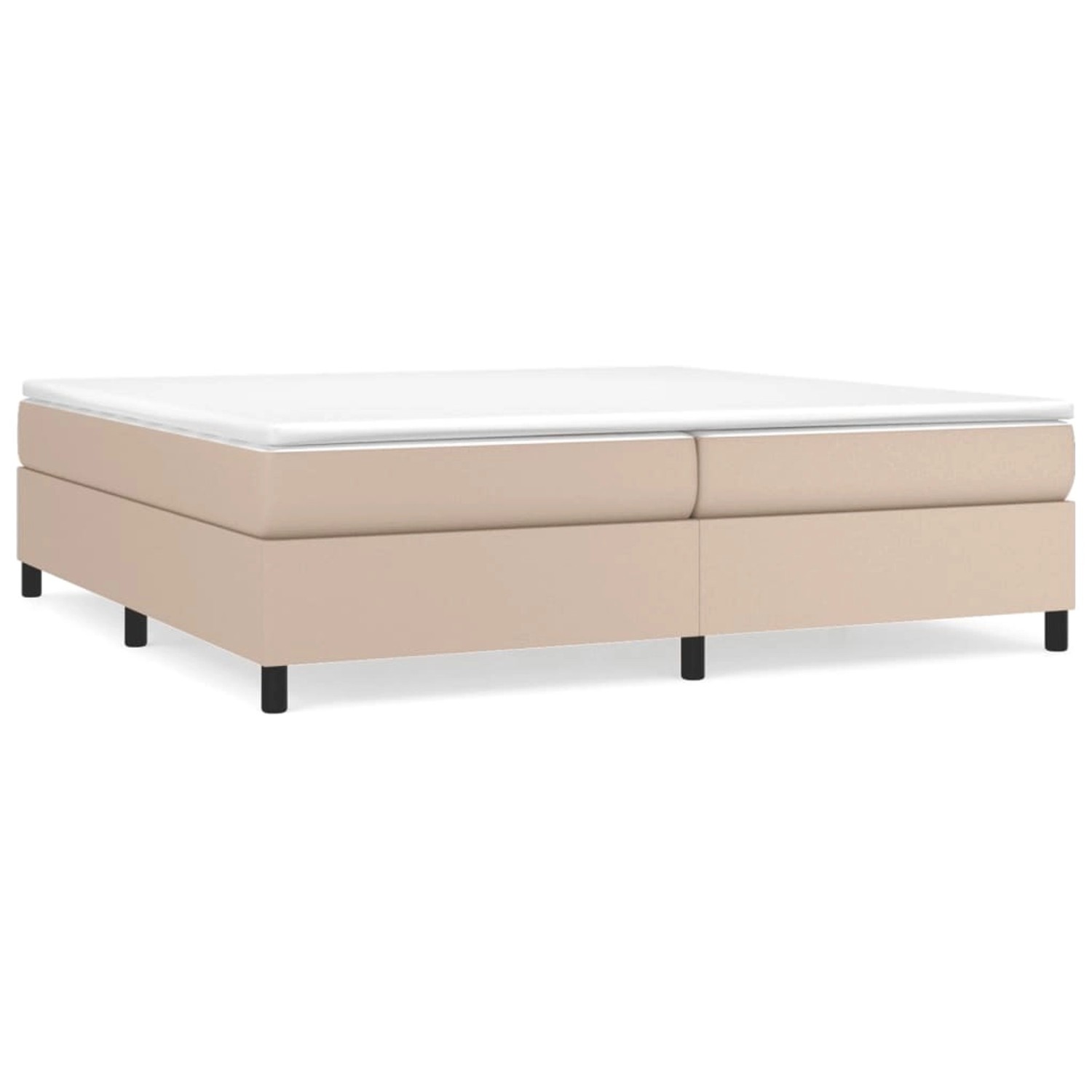vidaXL Boxspringbett Matratze Cappuccino-Braun 200x200cm Kunstleder 3144631 günstig online kaufen