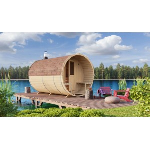 Fjordholz Fass-Sauna Jona Fichtenholz