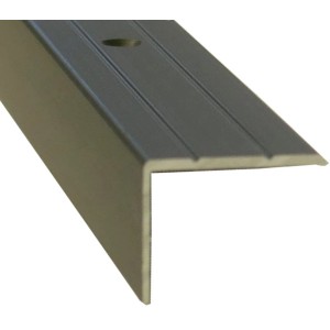 Treppenwinkelprofil in Bronze, 20x25mm, 2500mm Länge. Zubehör für Laminat und Parkett.