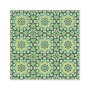 Banjado Magnettafel 50x50 cm mit Kaleidoskop Grün Motiv. Magnetwand für Notizen und Fotos.