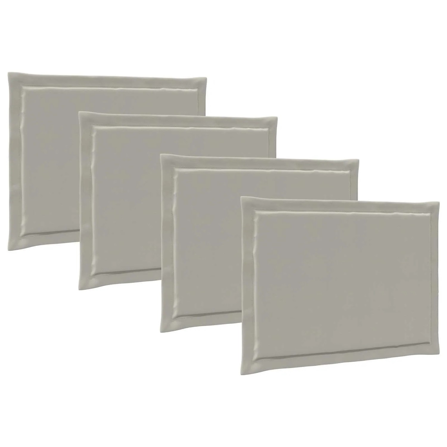 vidaXL Sitzkissen 4 Stk Hellgrau 47 x 36 x 2 cm Polyester 899972
