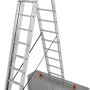 Krause Tribilo Vielzweckleiter, 3-teilig, mit 3x8 Sprossen und Treppenfunktion.