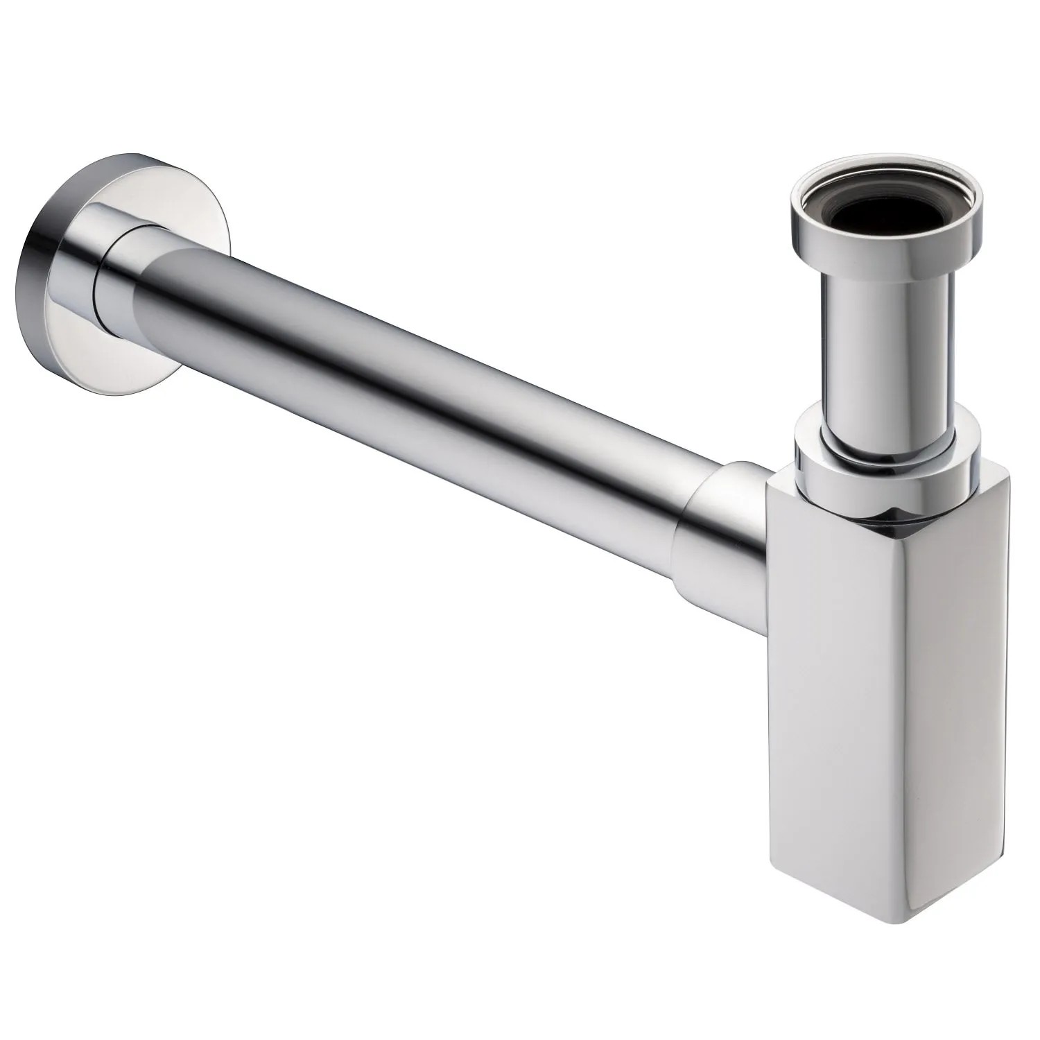 Kronenbach Design-Siphon Soft-Edge in Chrom für Waschbecken.
