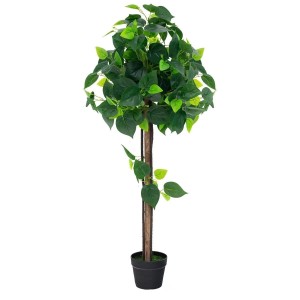 Costway Kunstpflanze mit Topf für Haus Büro 1 Pack 114 cm Grün
