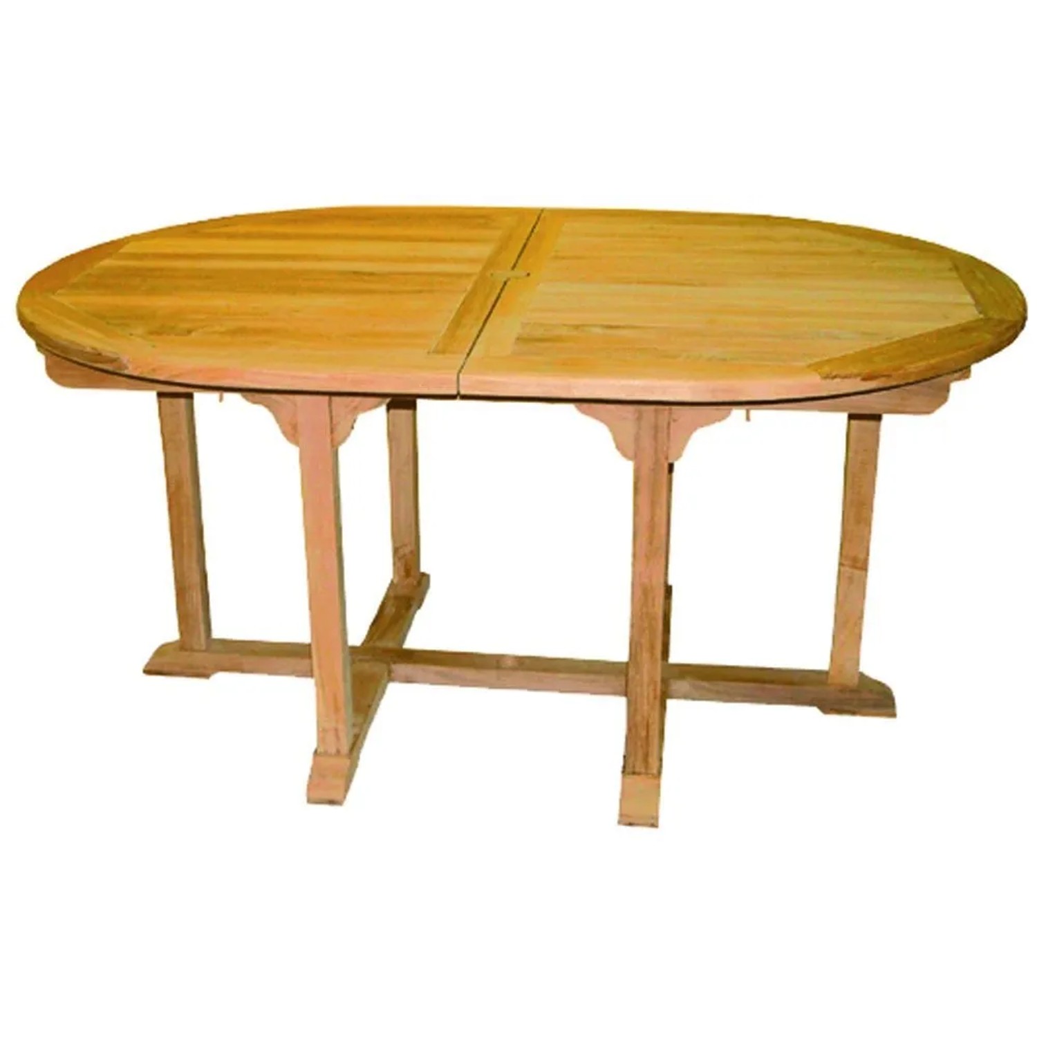 Lex Premium XXL Teak Ausziehtisch Oval Tisch Gartentisch Teakmöbel Ausziehbar 220 cm