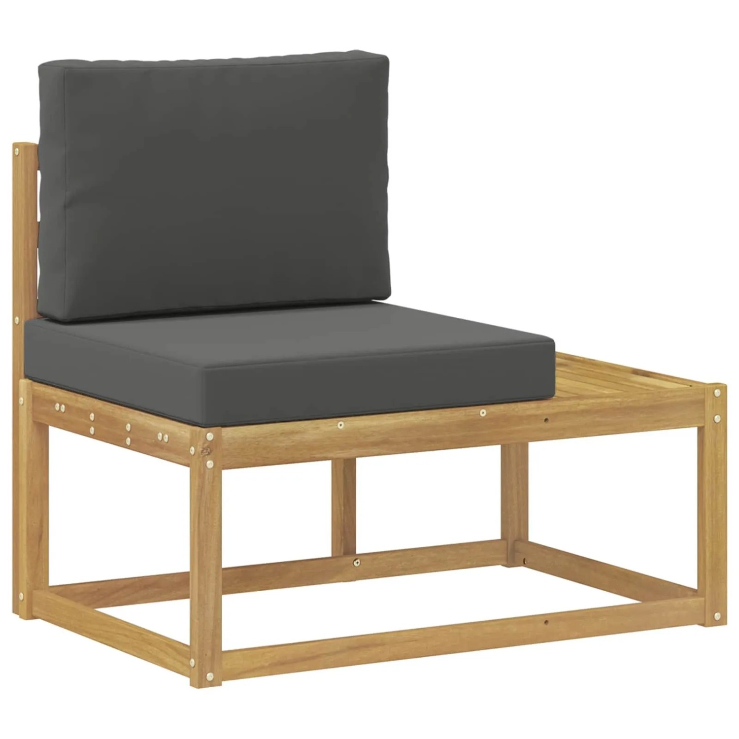 vidaXL Outdoor End Sofa Weiß 91 x 63 x 73 cm Massivholz Akazie 901480