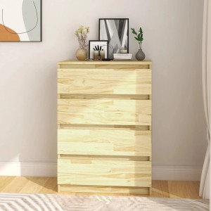 vidaXL Beistellschrank aus Kiefernholz mit 4 Schubladen, 60x36x84 cm.