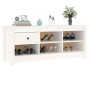 vidaXL Schuhschrank Weiß 110x38x45,5 cm Massivholz Kiefer 814595_7