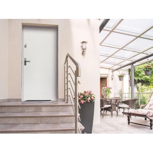 Vente-unique Haustür Agueda Weiß 95 cm