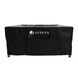 Schwarze Juskys Gartenmöbel Abdeckung CoverSafe Pro 240x190x80 cm für Gartentisch.