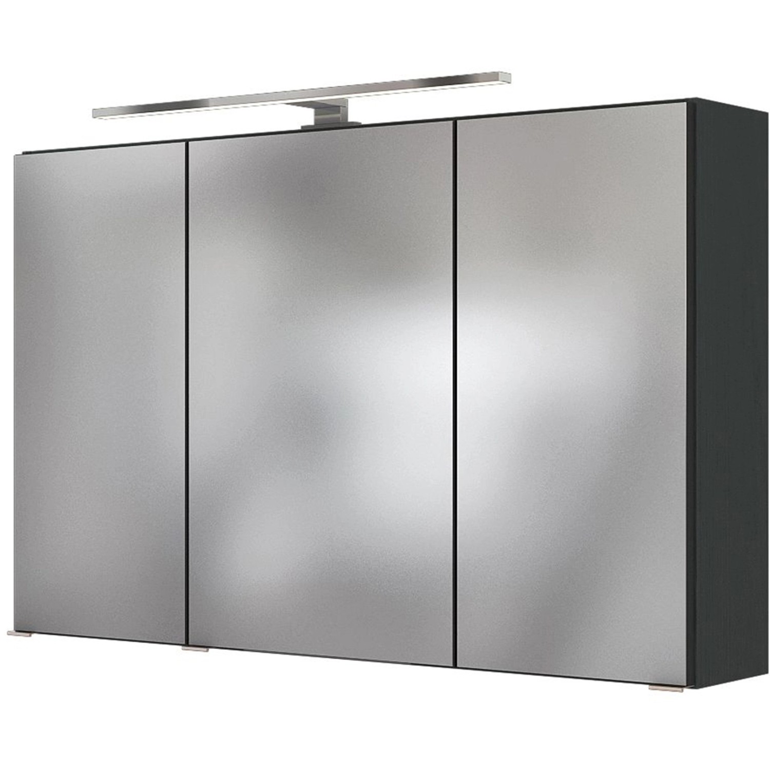 Held Spiegelschrank Bari Graphit 100 cm mit Softclose Türen