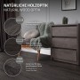 ML-Design Vinylboden Eiche Dunkelgrau: Selbstklebender PVC Bodenbelag in Holzoptik im Wohnraum.