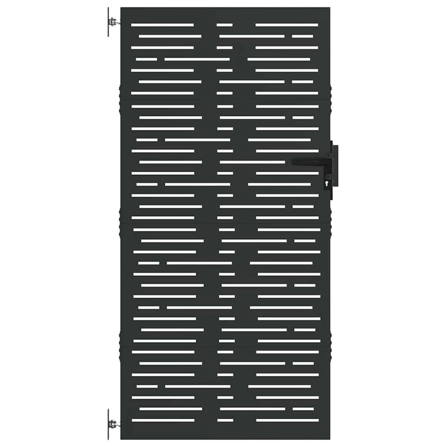 vidaXL Gartentor Schwarz 105 x 200 cm Pulverbeschichteter Stahl 42015878 günstig online kaufen