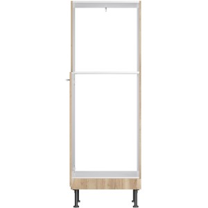 Optifit Midischrank Erik290 in Wildeiche für Backofen und Kühlschrank, 60 cm breit.