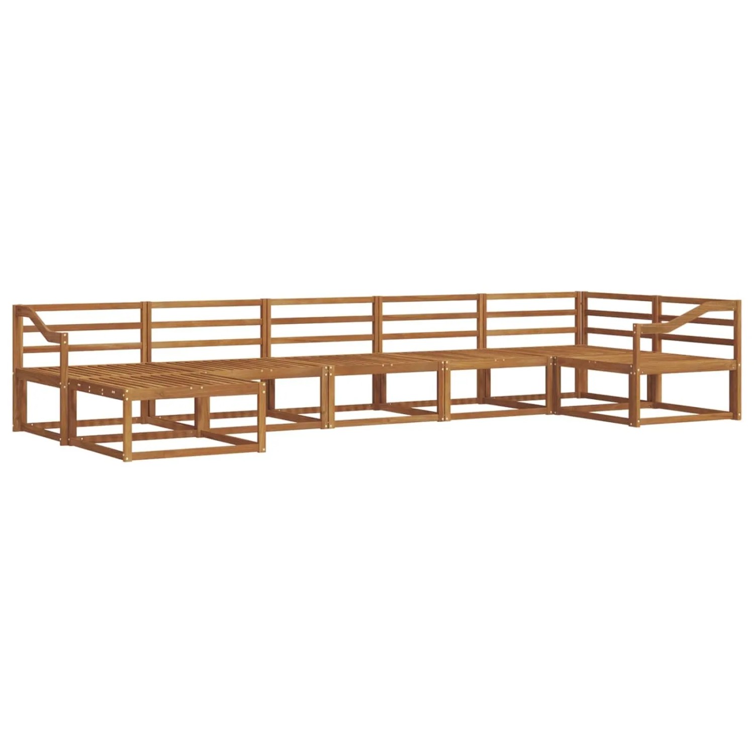 vidaXL Outdoor-Sofagarnitur 7-Tlg Natur Massivholz Akazie 3367907