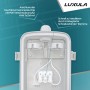 Detailaufnahme der LUXULA LED Feuchtraum Wannenleuchte mit Schnellverbinder-Klemme.