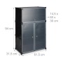Relaxdays Schuhschrank Kunststoff Schwarz 6 Fächer 94 cm x 61,5 cm x 31,5 cm 5,1 kg_4
