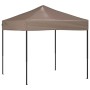 Faltbares Partyzelt in Taupe, 2x2 m, ideal für Gartenpartys und Outdoor-Events.