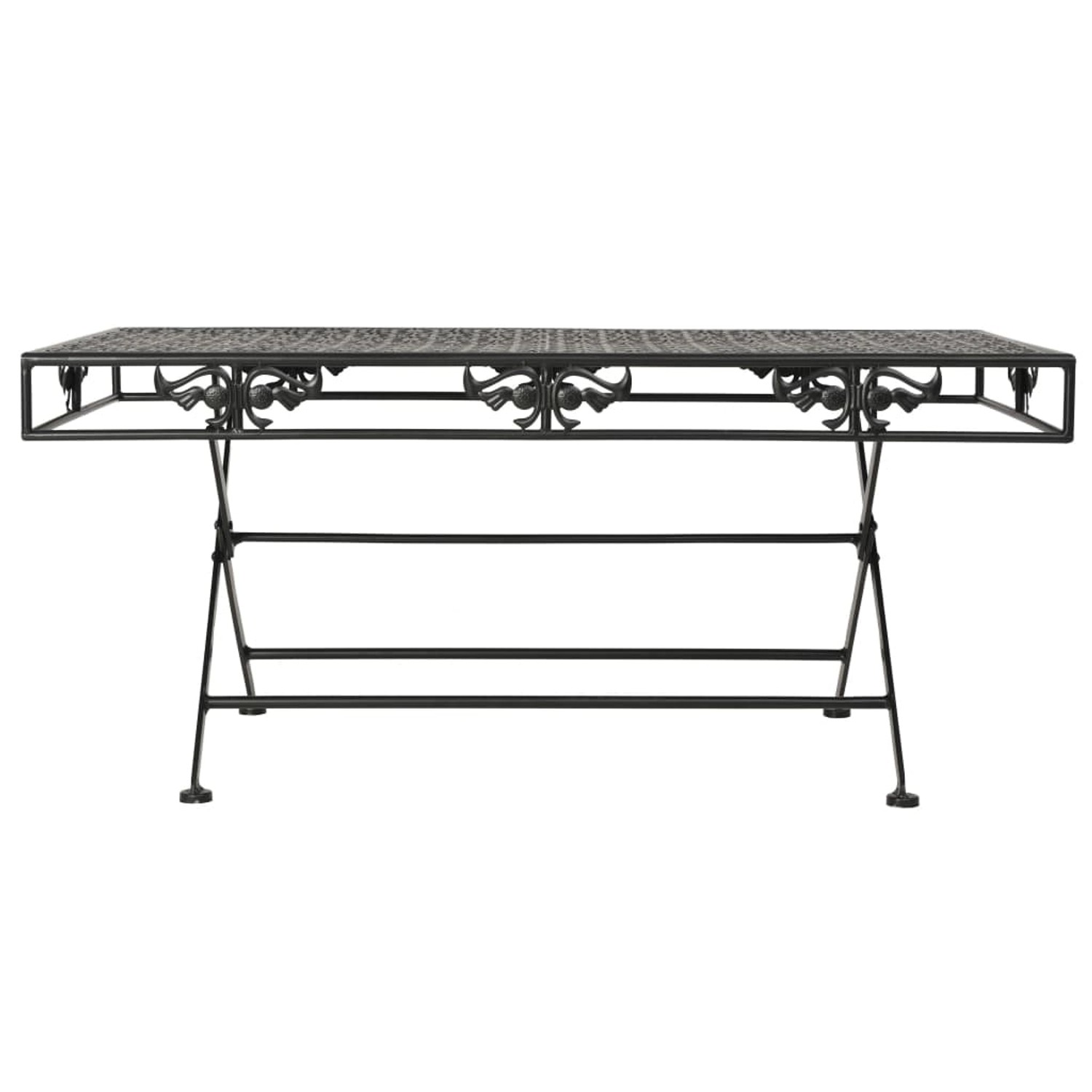 vidaXL Couchtisch Klappbar Vintage-Stil Metall 100x50x45 cm Schwarz günstig online kaufen