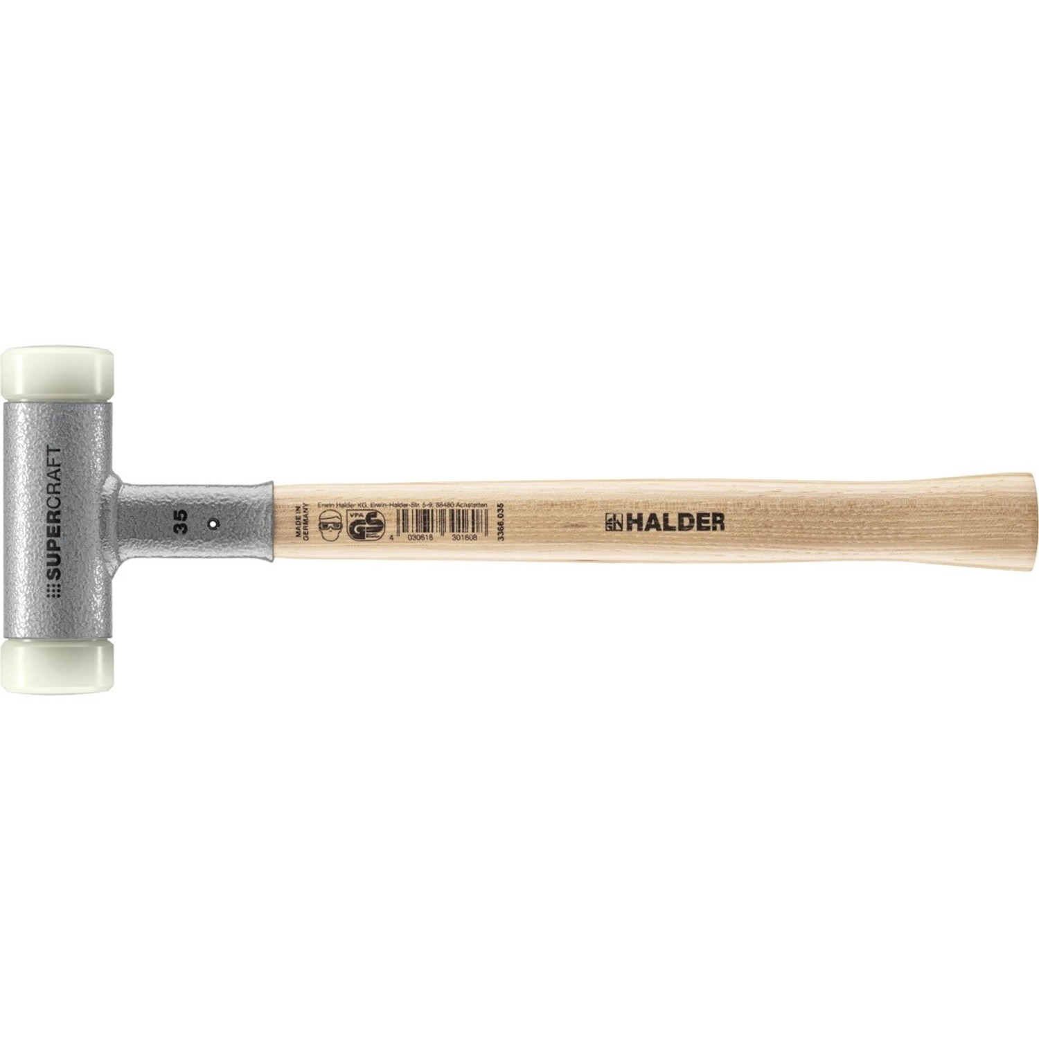 Halder Supercraft Schonhammer Ø 35 mm Rückschlagfrei mit StahlschRotfüllung günstig online kaufen