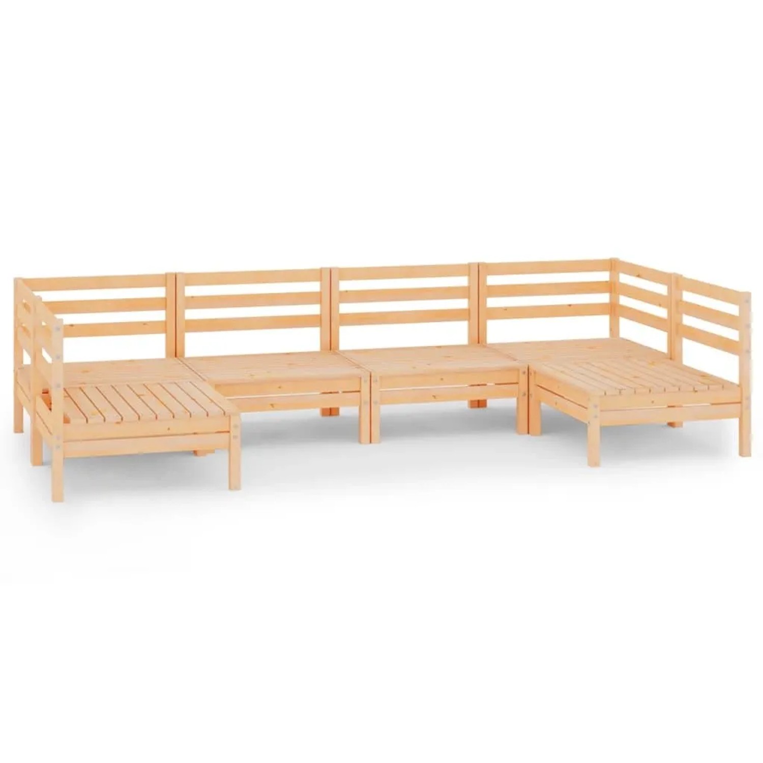 vidaXL 6-Tlg Garten-Lounge-Set Massivholz Kiefer 3083394
