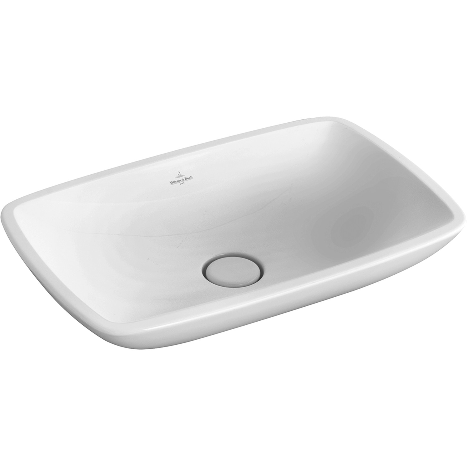 Villeroy & Boch Loop & Friends Aufsatzwaschbecken 58,5 cm Alpinweiß mit Überlauf